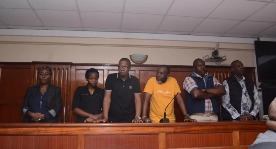Christopher Lumbazio Andika alias Lumba, Samuel Kuria Ngugi alias Visi, Esther Ndinda Mulinge, Ruth Watahi Irungu alias Atlanta, Paul Wainaina Boiyo alias Sheki, and Andrew Karanja Wainaina