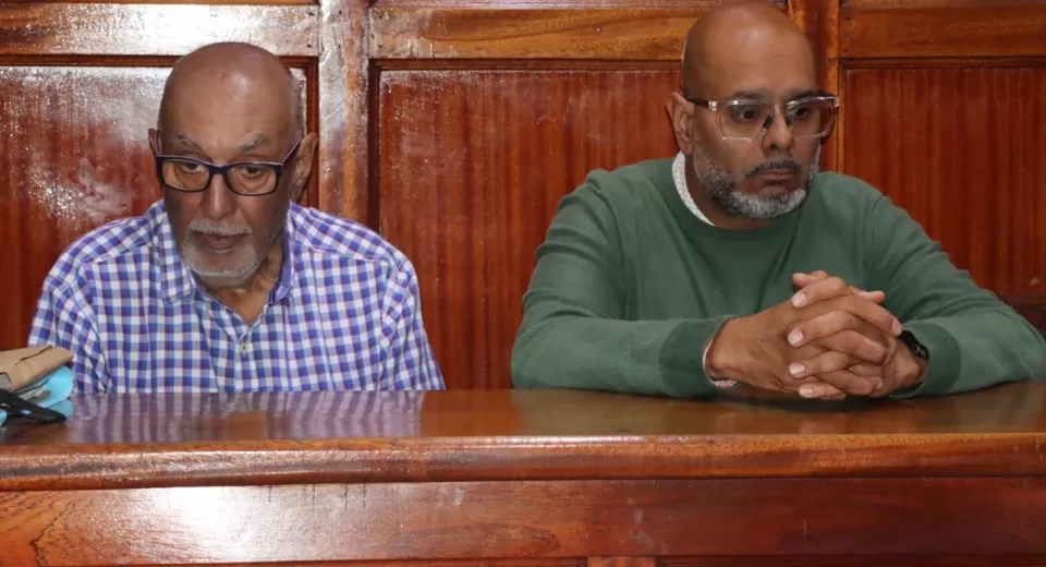 In the case, Tribhovan Anlalji Chavada and his son Jayesh Rribovan Chavda, both directors of TRV Towers limited are charged stealing Sh 112 million from the company.