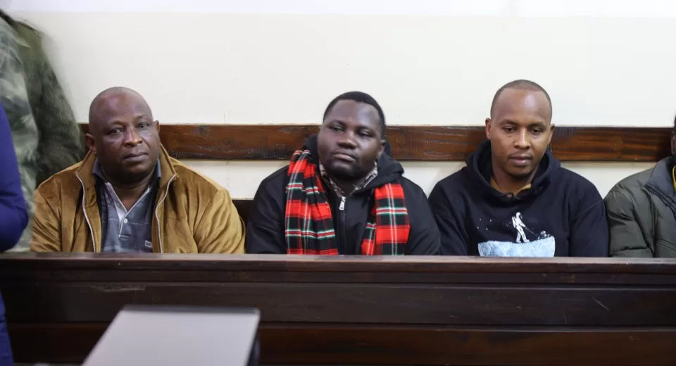 suspects include interdicted Nairobi Central Police Station OCS Samson Kiprotich Taalam, Police Constable James Mukhwana, Officer Peter Kimani, and three other suspects,John Ngige Gitau, Gin Ammitou Abwao, and Brian Mwaniki Njue.