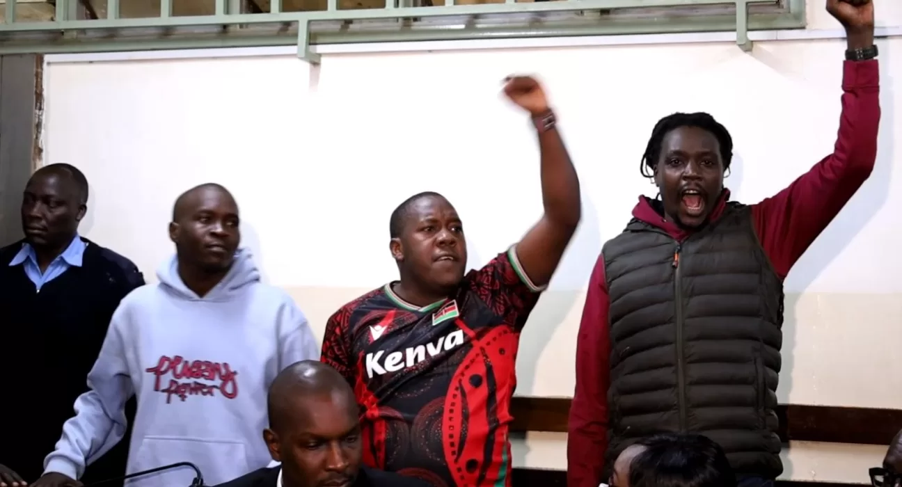 John Mulingwa Nzau, Mark Amiani (alias General), and Francis Mutunge Mwangi (alias Chebukati) appeared before Magistrate Irene Macia Kahuya.