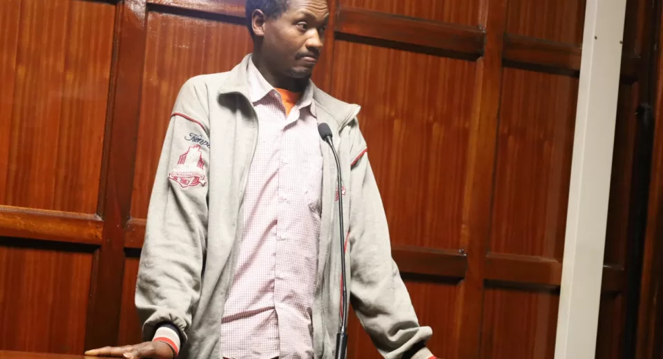 Photo of suspect Martin Kipngania Komoi in court