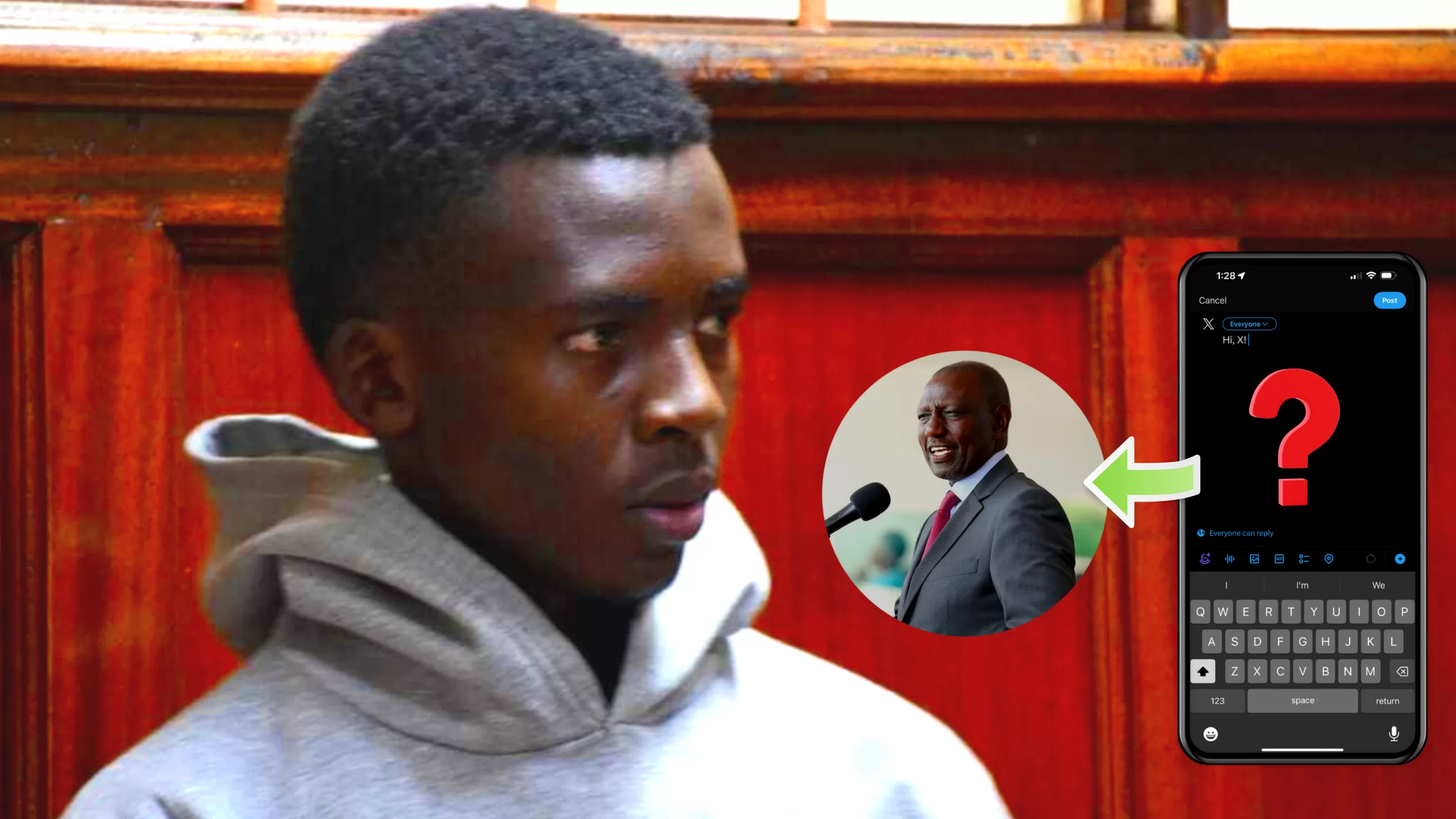 The trial of David Oaga Mokaya, a university student accused of posting a fabricated social media message suggesting that President William Ruto had passed