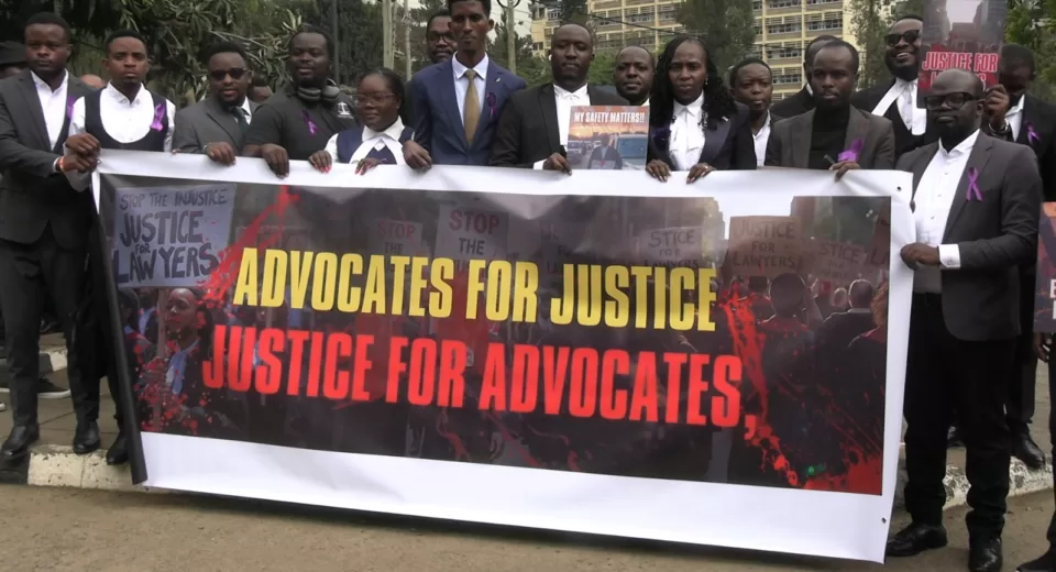 The Law Society of Kenya (LSK) on Friday staged a protest in Nairobi to demand justice following the brutal killing of lawyer Kyalo Mbobu, urging the government to guarantee the safety of legal practitioners.