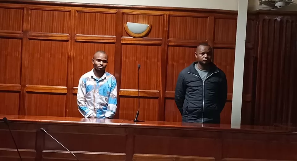 Photo of Ndungu Ngungu and John Kahura Kinyanjui in court