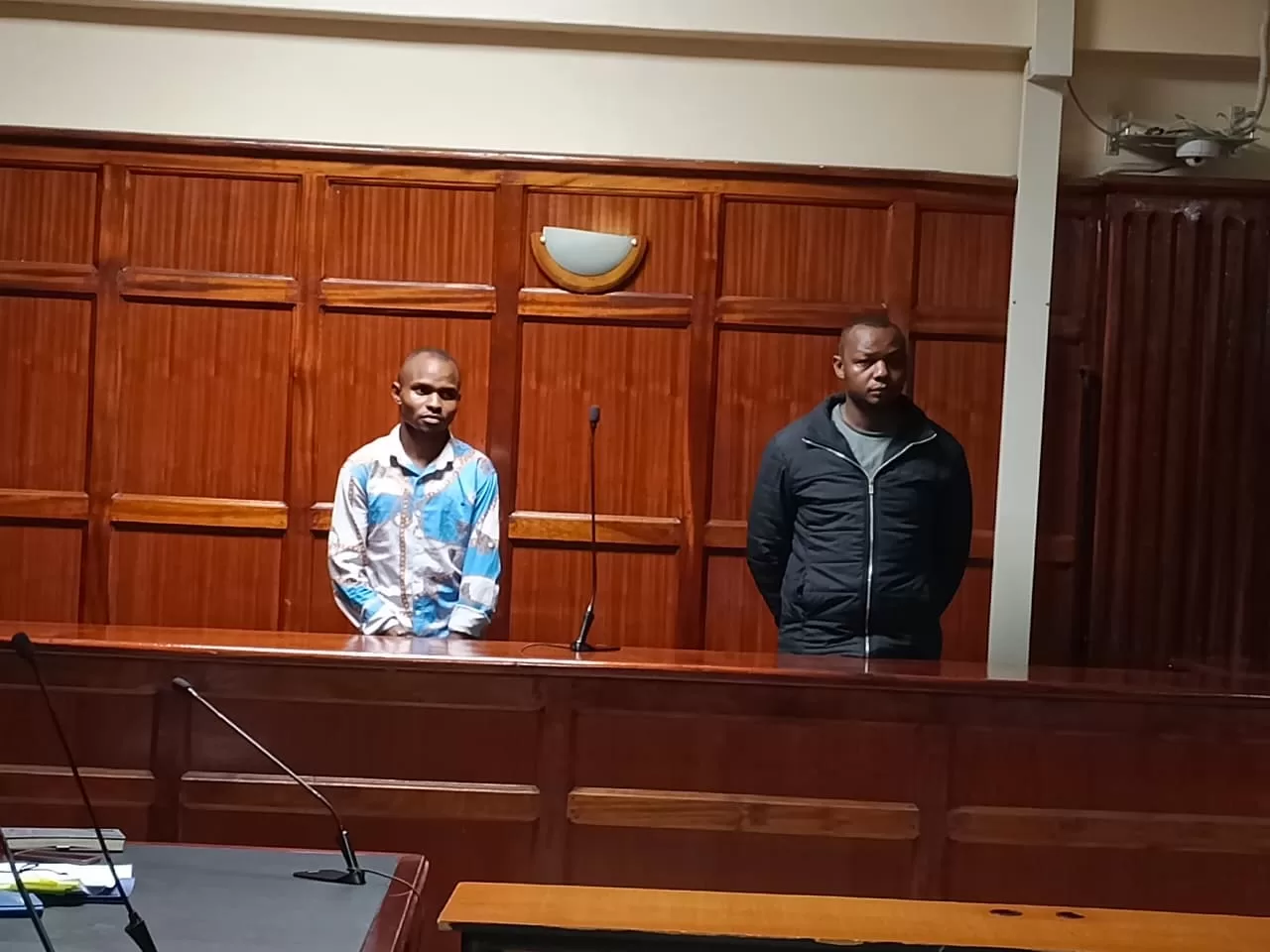 Photo of Ndungu Ngungu and John Kahura Kinyanjui in court