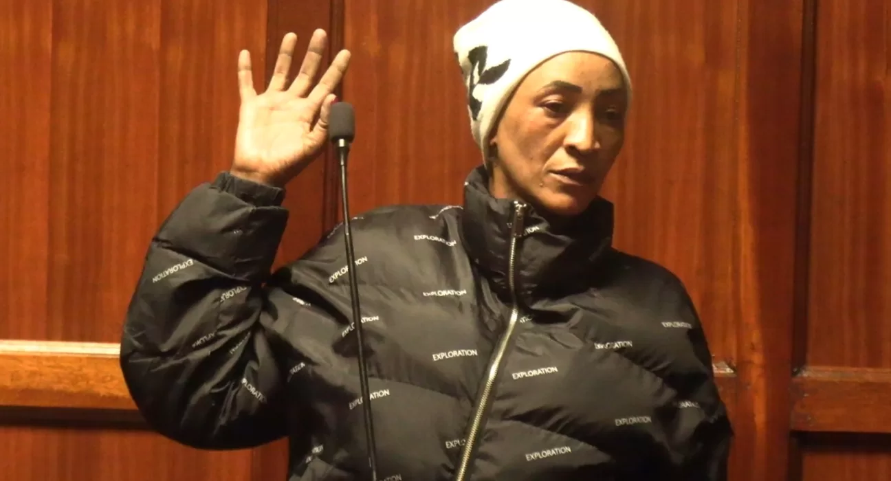 Photo of Elizabeth Njeri in court