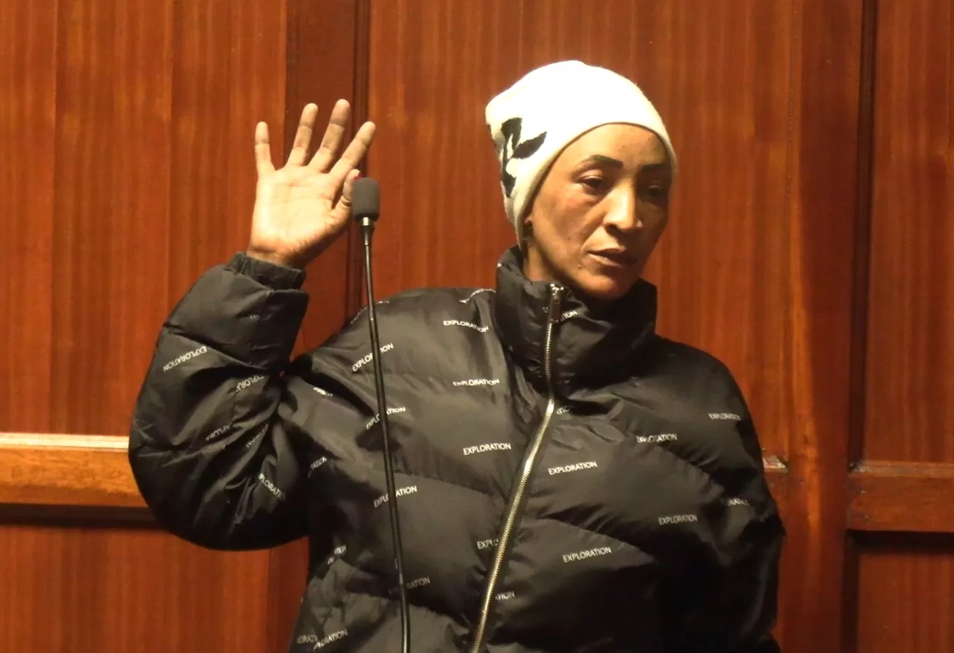 Photo of Elizabeth Njeri in court