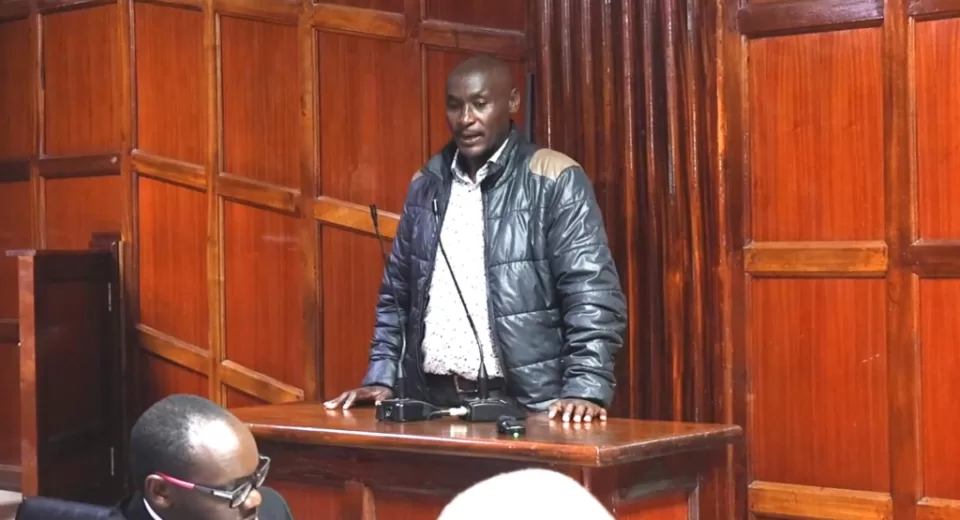 Photo of Kennedy Njukia in court