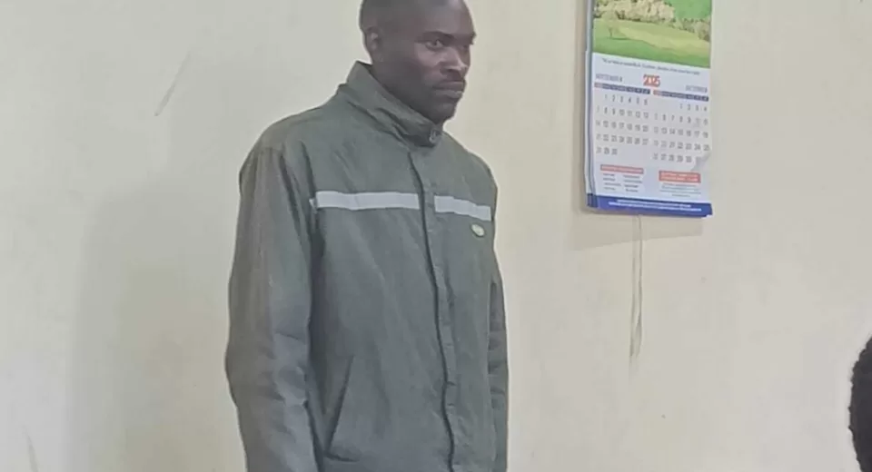 Photo of Stephen Ng’ang’a in court