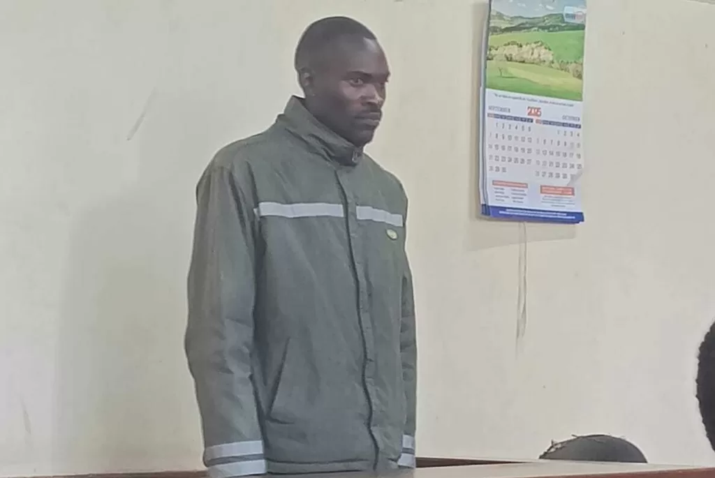 Photo of Stephen Ng’ang’a in court