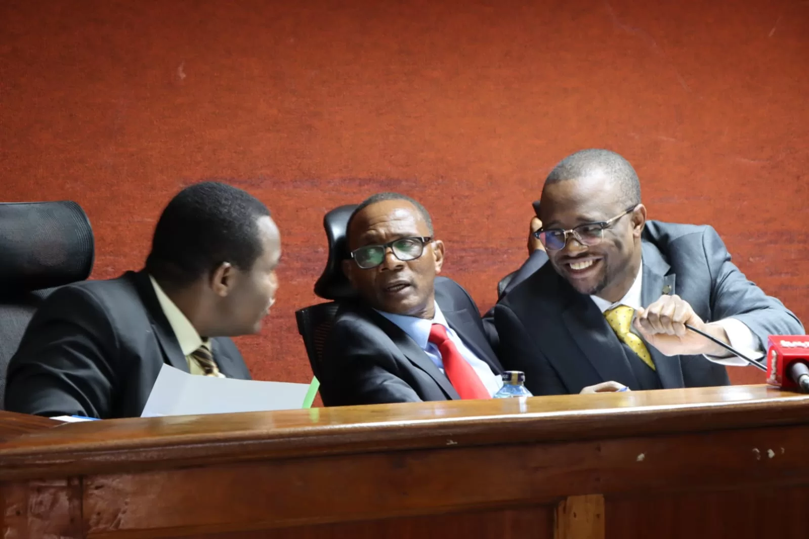 Photo of ;Justices Charles Kariuki, Lawrence Mugambi and Bahati Mwamuye
