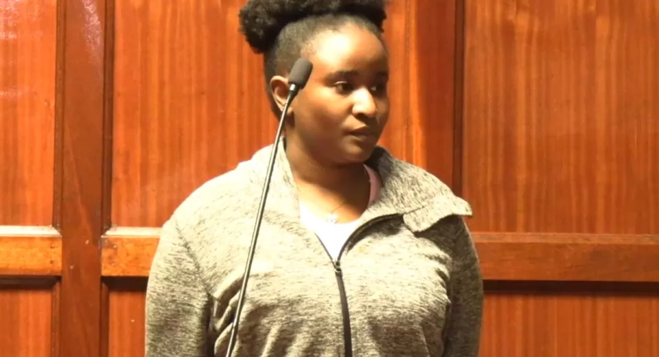 Photo of Wanda Wanjiru Okisai in court