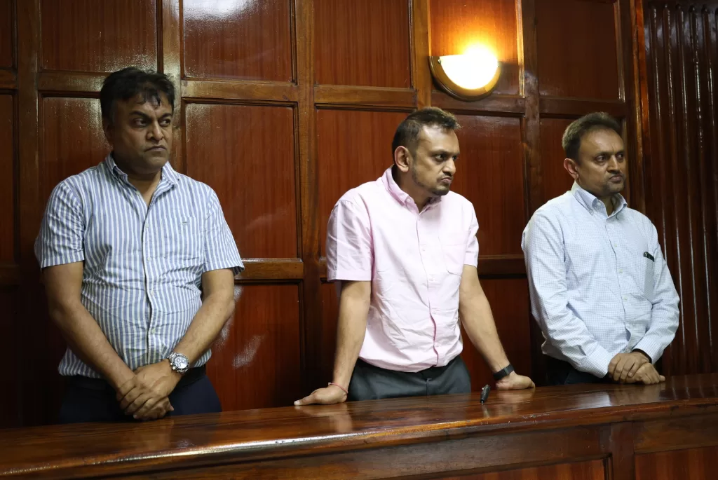 Photo of Harish Ramji Manji, Ashvin Ramji Manji, and Bharat Ramji Manji in Court