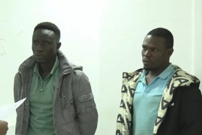Photo of Bernard Juma Oliech and Victor Omondi in court